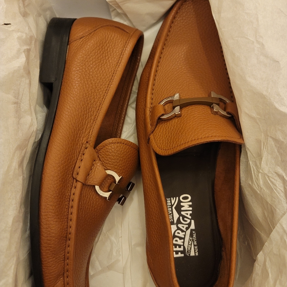 Light brown Ferragamo loafer